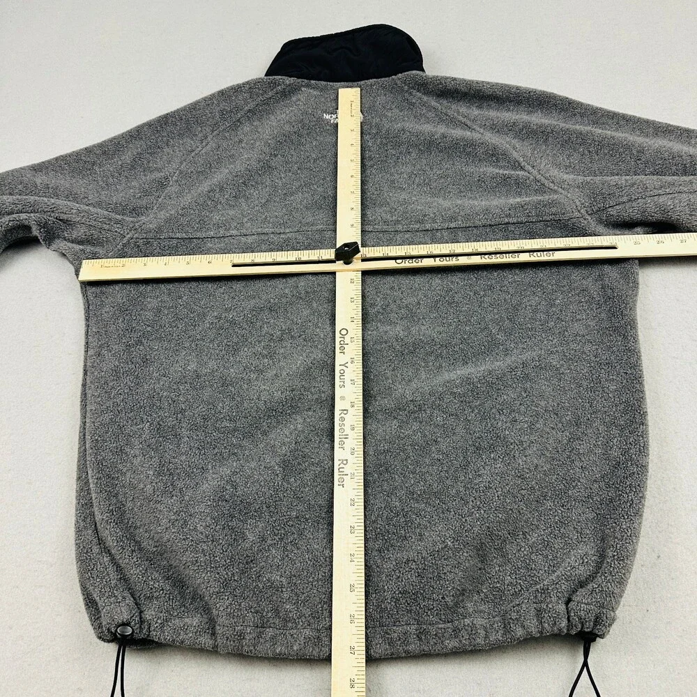 The North Face Jacket Men Large Gray Full Zip Fleece Polartec Pockets Outdoor L